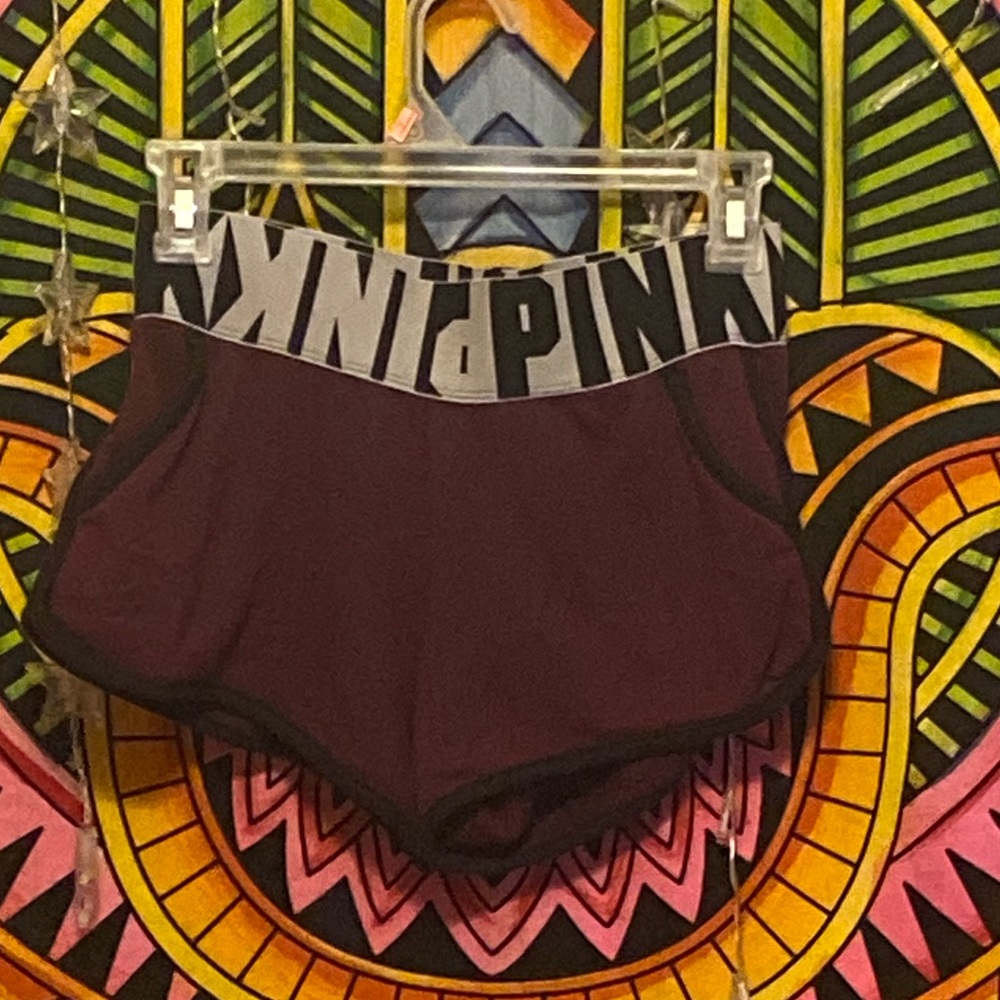 Burgundy shorts Victoria secret